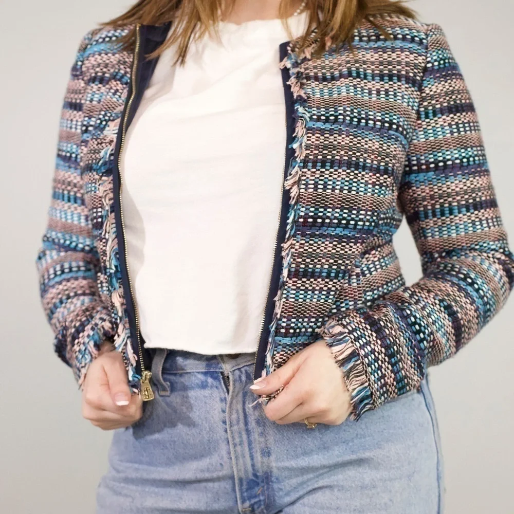 Juicy Couture Black Label fun colorful zip up blazer. Fully lined - Picture 5 of 12